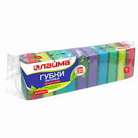 Губки бытовые STANDART, 26х80х53 мм, КОМПЛЕКТ 10 шт., поролон/абразив для посуды/уборки, LAIMA, К002, 601551 фото Губки бытовые STANDART, 26х80х53 мм, КОМПЛЕКТ 10 шт., поролон/абразив для посуды/уборки, LAIMA, К002, 601551