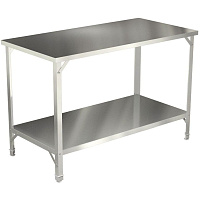 Стол производственный СПСО-1506ц металлический со сплошной полкой (1500х600х850 мм)