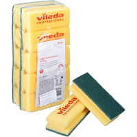 Губка для посуды Vileda Professional Средняя жесткость поролон 15x7 см с абразивным слоем (10 штук в упаковке) фото Губка для посуды Vileda Professional Средняя жесткость поролон 15x7 см с абразивным слоем (10 штук в упаковке)