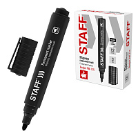 Маркер перманентный STAFF "Basic Budget PM-125", ЧЕРНЫЙ, круглый наконечник 3 мм, 152174