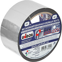 Клейкая лента металлизированная Unibob 48 мм x 40 м 50 мкм серая фото Клейкая лента металлизированная Unibob 48 мм x 40 м 50 мкм серая
