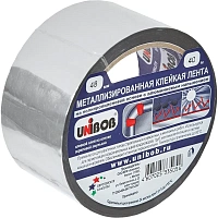 Клейкая лента металлизированная Unibob 48 мм x 40 м 50 мкм серая фото Клейкая лента металлизированная Unibob 48 мм x 40 м 50 мкм серая