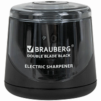 Точилка электрическая BRAUBERG DOUBLE BLADE BLACK, двойное лезвие, питание от 2 батареек АА, 271336 фото Точилка электрическая BRAUBERG DOUBLE BLADE BLACK, двойное лезвие, питание от 2 батареек АА, 271336