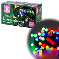 Электрогирлянда-нить комнатная "Шарики" 10 м, 100 LED, мультицветная 220 V, контроллер, ЗОЛОТАЯ СКАЗКА, 591102 фото Электрогирлянда-нить комнатная "Шарики" 10 м, 100 LED, мультицветная 220 V, контроллер, ЗОЛОТАЯ СКАЗКА, 591102