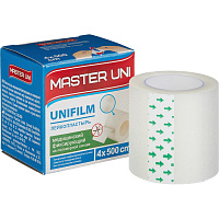 Пластырь фиксирующий Master Uni 4x500 см полимерная основа фото Пластырь фиксирующий Master Uni 4x500 см полимерная основа