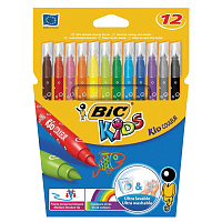 Фломастеры Bic Kid Couleur 12 цветов для маленьких детей (вентилируемые колпачки) фото Фломастеры Bic Kid Couleur 12 цветов для маленьких детей (вентилируемые колпачки)