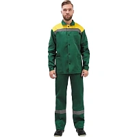 Костюм рабочий летний мужской л02-КПК с СОП зеленый/желтый (размер 68-70, рост 170-176) фото Костюм рабочий летний мужской л02-КПК с СОП зеленый/желтый (размер 68-70, рост 170-176)