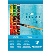 Альбом для акварели, 10л., А5, на склейке Clairefontaine "Etival", 200г/м2, холодное прессование фото Альбом для акварели, 10л., А5, на склейке Clairefontaine "Etival", 200г/м2, холодное прессование