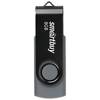 Флеш-диск 8 GB SMARTBUY Twist USB 2.0, черный, SB008GB2TWK фото Флеш-диск 8 GB SMARTBUY Twist USB 2.0, черный, SB008GB2TWK