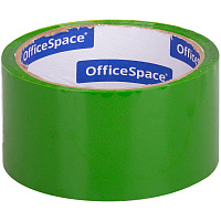 Клейкая лента упаковочная OfficeSpace, 48мм*40м, 45мкм, зеленая, ШК фото Клейкая лента упаковочная OfficeSpace, 48мм*40м, 45мкм, зеленая, ШК