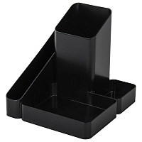 Подставка-органайзер BRAUBERG OFFICE STYLE, 4 отделения, 115х122х111 мм, черная, 238097 фото Подставка-органайзер BRAUBERG OFFICE STYLE, 4 отделения, 115х122х111 мм, черная, 238097