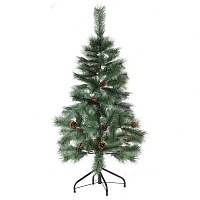 Ель новогодняя искусственная "Velvet Pinewood" 120 см, с инеем и шишками, ПВХ, ЗОЛОТАЯ СКАЗКА, 591702 фото Ель новогодняя искусственная "Velvet Pinewood" 120 см, с инеем и шишками, ПВХ, ЗОЛОТАЯ СКАЗКА, 591702
