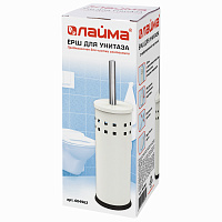 Ерш для унитаза LAIMA, с подставкой, металл, белый, глянцевый, 604962 фото Ерш для унитаза LAIMA, с подставкой, металл, белый, глянцевый, 604962