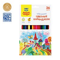 Карандаши цветные Мульти-Пульти "Невероятные приключения", 36цв., трехгран., заточен., картон, европодвес фото Карандаши цветные Мульти-Пульти "Невероятные приключения", 36цв., трехгран., заточен., картон, европодвес