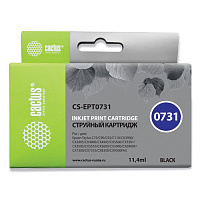 Картридж струйный CACTUS (CS-EPT0731) для EPSON Stylus С79/СХ3900/4900/5900/7300, черный фото Картридж струйный CACTUS (CS-EPT0731) для EPSON Stylus С79/СХ3900/4900/5900/7300, черный
