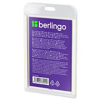 Бейдж вертикальный Berlingo "ID 400", 55*85мм, светло-серый, без держателя фото Бейдж вертикальный Berlingo "ID 400", 55*85мм, светло-серый, без держателя