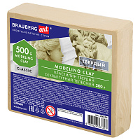 Пластилин скульптурный BRAUBERG ART CLASSIC, телесный, 0,5 кг, твердый, 106519 фото Пластилин скульптурный BRAUBERG ART CLASSIC, телесный, 0,5 кг, твердый, 106519
