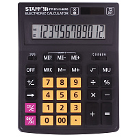 Калькулятор настольный STAFF PLUS STF-333-BKRG (200x154 мм) 12 разрядов, ЧЕРНО-ОРАНЖЕВЫЙ, 250460 фото Калькулятор настольный STAFF PLUS STF-333-BKRG (200x154 мм) 12 разрядов, ЧЕРНО-ОРАНЖЕВЫЙ, 250460