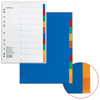Разделитель пластиковый ERICH KRAUSE "Divider colored", А4, 10 листов, по цветам, оглавление, 2715 фото Разделитель пластиковый ERICH KRAUSE "Divider colored", А4, 10 листов, по цветам, оглавление, 2715