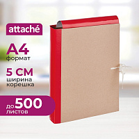 Папка архивная на 4-х завязках Attache А4 50 мм крафт-бумага/бумвинил до 500 листов складная фото Папка архивная на 4-х завязках Attache А4 50 мм крафт-бумага/бумвинил до 500 листов складная