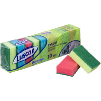 Губка для посуды Luscan поролон 8x5 см с абразивным слоем (10 штук в упаковке) фото Губка для посуды Luscan поролон 8x5 см с абразивным слоем (10 штук в упаковке)