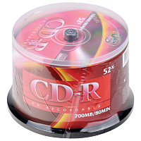 Диск CD-R VS 0.7 ГБ 52x cake box VSCDRCB5001 (50 штук в упаковке)