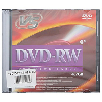 Диски DVD-RW VS 4,7 Gb, 4x, Slim Case, КОМПЛЕКТ 5 шт., VSDVDRB5001, VSDVDRWSL501 фото Диски DVD-RW VS 4,7 Gb, 4x, Slim Case, КОМПЛЕКТ 5 шт., VSDVDRB5001, VSDVDRWSL501