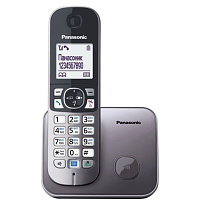 Радиотелефон PANASONIC KX-TG6811RUM, память 50 номеров, АОН, повтор, спикерфон, полифония, 10-100 м, серый фото Радиотелефон PANASONIC KX-TG6811RUM, память 50 номеров, АОН, повтор, спикерфон, полифония, 10-100 м, серый