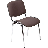 Стул офисный Easy Chair Изо тёмно-коричневый ткань металл хромированный (550730)