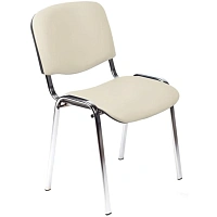Стул офисный Easy Chair Изо бежевый экокожа металл хромированный (550732)