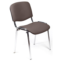 Стул офисный Easy Chair Изо коричневый (искусственная кожа, металл хромированный) фото Стул офисный Easy Chair Изо коричневый (искусственная кожа, металл хромированный)