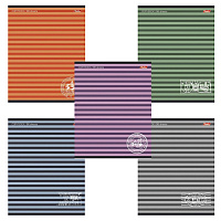 Тетрадь А5, 96 л., HATBER, скоба, линия, обложка картон, "ПОЛОСОЧКИ" (микс), 033678, 96Т5B2