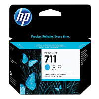 Картридж струйный HP 711 CZ134A голубой оригинальный (тройная упаковка)