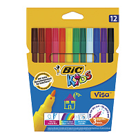 Фломастеры Bic Visa 12 цветов с вентилируемыми колпачками смываемые фото Фломастеры Bic Visa 12 цветов с вентилируемыми колпачками смываемые