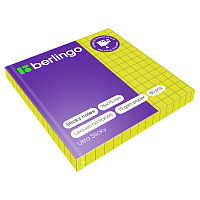 Самоклеящийся блок Berlingo "Ultra Sticky", 75*75мм, 80л., в клетку, зеленый неон фото Самоклеящийся блок Berlingo "Ultra Sticky", 75*75мм, 80л., в клетку, зеленый неон
