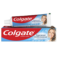 Зубная паста Colgate Бережное отбеливание с фтором и кальцием 100 мл фото Зубная паста Colgate Бережное отбеливание с фтором и кальцием 100 мл