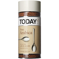 Кофе растворимый сублимированный Today Pure Arabica 95 г (стеклянная банка) фото Кофе растворимый сублимированный Today Pure Arabica 95 г (стеклянная банка)
