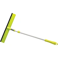 Швабра для мытья окон Home Queen с губкой и сгоном (рабочая часть 27 см, рукоятка 73 см)