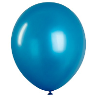 Воздушные шары, 50шт., М12/30см, MESHU, металлик, синий