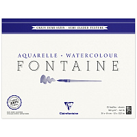 Альбом для акварели, 25л., 30*40, на склейке Clairefontaine "Fontaine Demi-satine", 300г/м2, горяч. пресс., полу-сатин фото Альбом для акварели, 25л., 30*40, на склейке Clairefontaine "Fontaine Demi-satine", 300г/м2, горяч. пресс., полу-сатин