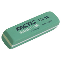 Ластик большой FACTIS LX 12 (Испания), 74х24х13 мм, зеленый, прямоугольный, скошенные края, CPFLX12 фото Ластик большой FACTIS LX 12 (Испания), 74х24х13 мм, зеленый, прямоугольный, скошенные края, CPFLX12