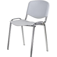 Стул офисный Easy Chair Изо серый (пластик, металл хромированный) фото Стул офисный Easy Chair Изо серый (пластик, металл хромированный)