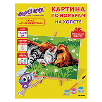 Картина по номерам 15х20 см, ЮНЛАНДИЯ "Лучшие друзья", на холсте, акрил, кисти, 662500 фото Картина по номерам 15х20 см, ЮНЛАНДИЯ "Лучшие друзья", на холсте, акрил, кисти, 662500