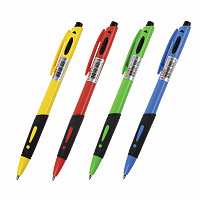 Ручка шариковая автоматическая с грипом STAFF "BP-16 Neon", СИНЯЯ, ассорти, линия письма 0,35 мм, 143750 фото Ручка шариковая автоматическая с грипом STAFF "BP-16 Neon", СИНЯЯ, ассорти, линия письма 0,35 мм, 143750
