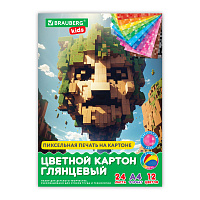 Картон цветной А4 МЕЛОВАННЫЙ, 24 листа, 12 цветов, в папке, BRAUBERG KIDS, M.Craft, 200х290 мм, 116417 фото Картон цветной А4 МЕЛОВАННЫЙ, 24 листа, 12 цветов, в папке, BRAUBERG KIDS, M.Craft, 200х290 мм, 116417