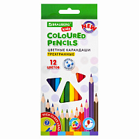 Карандаши цветные BRAUBERG KIDS NEW, 12 цветов, трехгранные, грифель 3 мм, 182001 фото Карандаши цветные BRAUBERG KIDS NEW, 12 цветов, трехгранные, грифель 3 мм, 182001