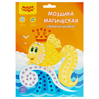 Мозаика магическая на самоклеящейся основе из мягкого пластика EVA Мульти-Пульти "Золотая рыбка", 16,7*20,5см, европодвес фото Мозаика магическая на самоклеящейся основе из мягкого пластика EVA Мульти-Пульти "Золотая рыбка", 16,7*20,5см, европодвес