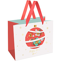 Пакет подарочный 23*18*10см MESHU "Christmas toy", фольга, матовая ламинация фото Пакет подарочный 23*18*10см MESHU "Christmas toy", фольга, матовая ламинация