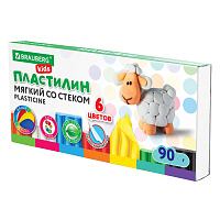 Пластилин мягкий восковой BRAUBERG KIDS, 6 цветов, 90 г, со стеком, 106493 фото Пластилин мягкий восковой BRAUBERG KIDS, 6 цветов, 90 г, со стеком, 106493