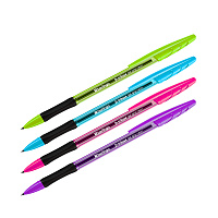 Ручка гелевая Berlingo "Tribase Gel grip neon" черная, 0,5мм, грип фото Ручка гелевая Berlingo "Tribase Gel grip neon" черная, 0,5мм, грип